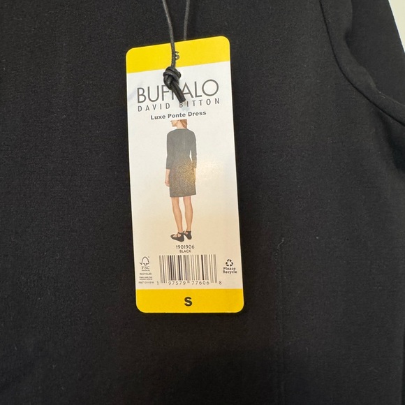 Buffalo David Bitton Black Midi Sheath Dress - Picture 3 of 4